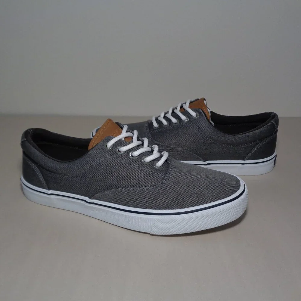 Izod Size 8.5 M / RANGLEY / Gray / Canvas / Casual Deck Sneakers New Men's Shoes